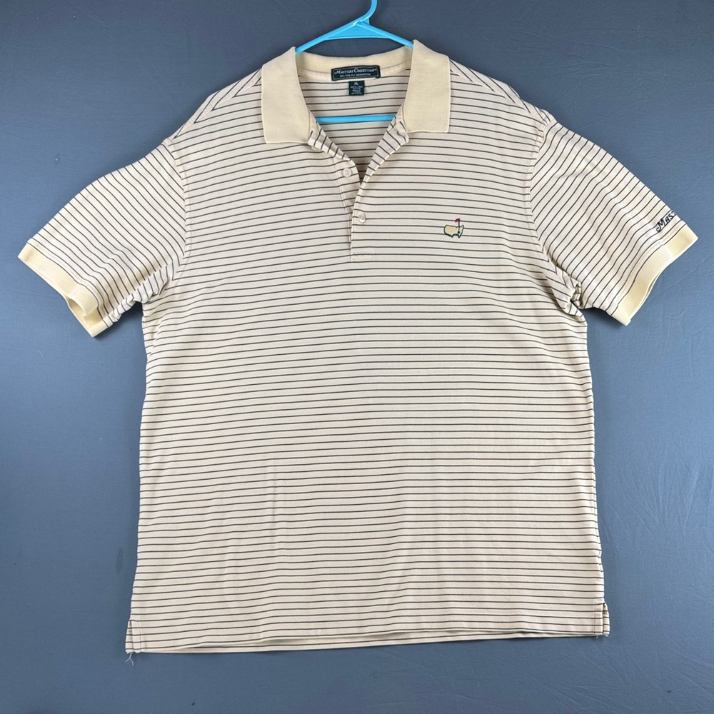 Masters Yellow Short with Navy Stripes Polo Shirt - Men's